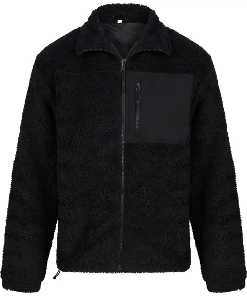 Front Row Recycled Sherpa Fleece Black