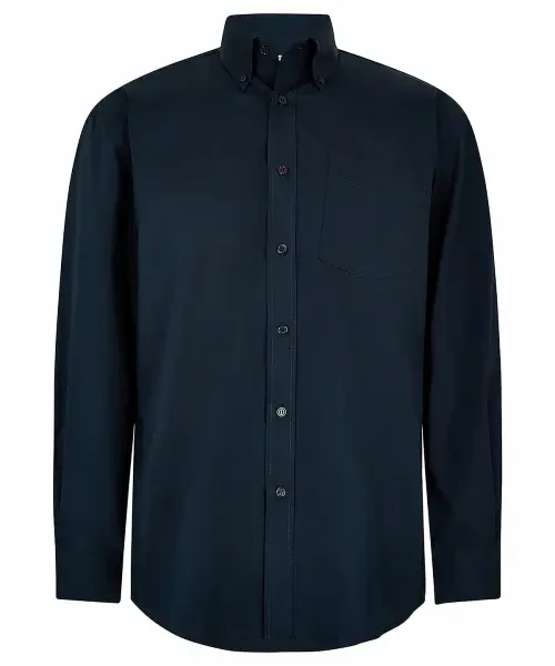 Kustom Kit Corporate Oxford Shirt Long Sleeved Classic Fit Dark Navy