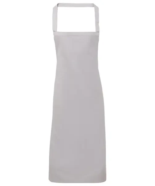 Premier 100% Organic Cotton Bib Apron Silver Grey