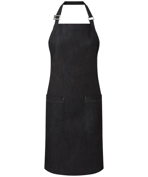 Premier Cotton Denim Bib Apron, Organic And Fairtrade Certified Indigo Denim