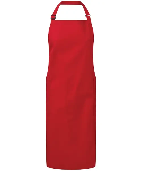 Premier Recycled Polyester & Organic Cotton Apron Red