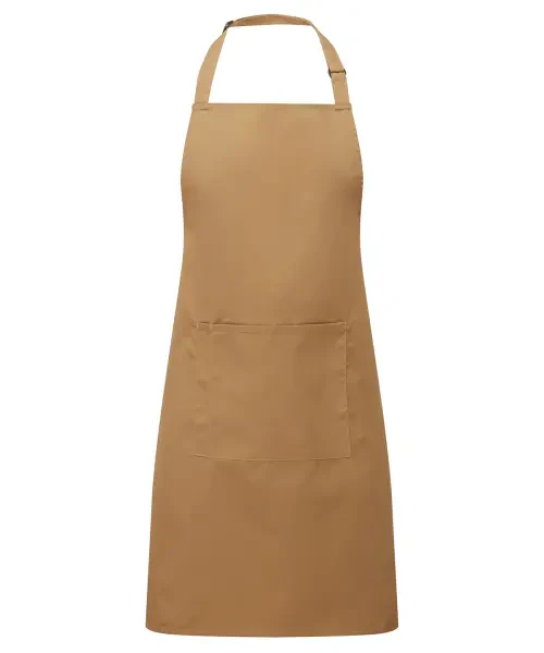 Premier Colours Bib Apron With Pocket Camel