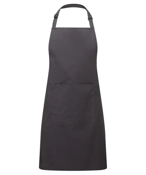 Premier Colours Bib Apron With Pocket Charcoal