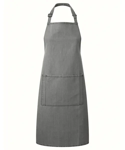 Premier Colours Bib Apron With Pocket Grey Denim