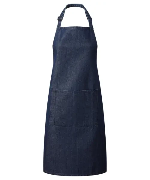 Premier Colours Bib Apron With Pocket Indigo Denim