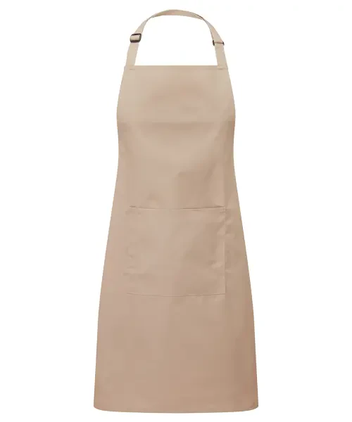 Premier Colours Bib Apron With Pocket Latte