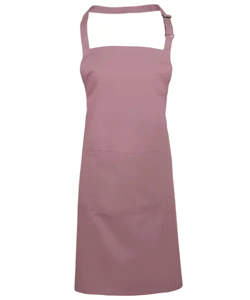 Premier Colours Bib Apron With Pocket Rose