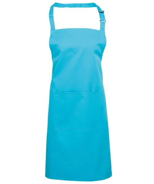 Premier Colours Bib Apron With Pocket Turquoise