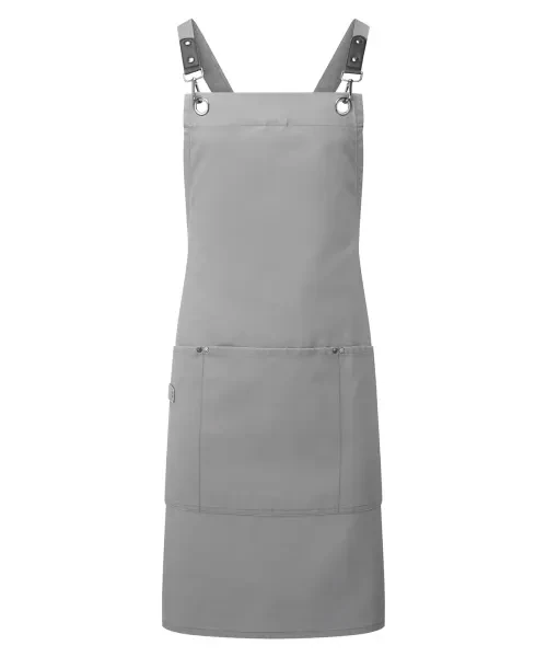 Premier Clip ‘n’ Clasp Cross-back Bib Apron Dark Grey