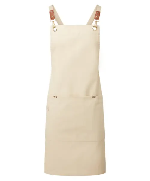 Premier Clip ‘n’ Clasp Cross-back Bib Apron Natural