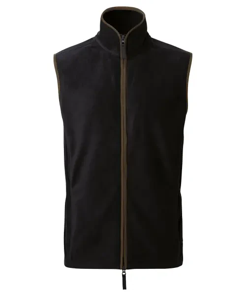 Premier Artisan Fleece Gilet Black/brown