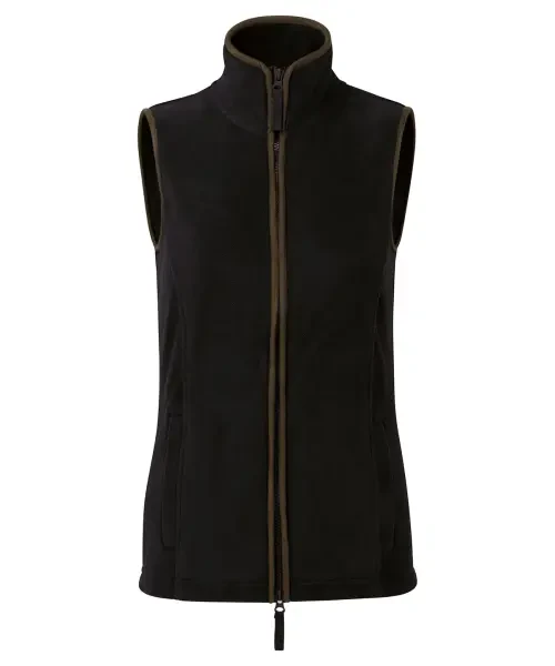 Premier Women’s Artisan Fleece Gilet Black/brown