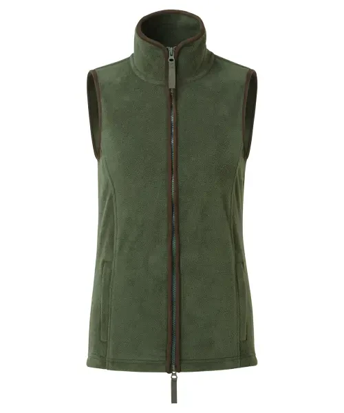 Premier Women’s Artisan Fleece Gilet Moss Green/brown