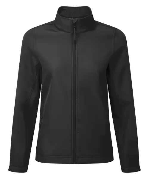 Premier Women’s Windchecker Printable And Recycled Softshell Jacket Black