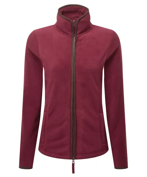 Premier Women’s Artisan Fleece Jacket Burgundy/brown