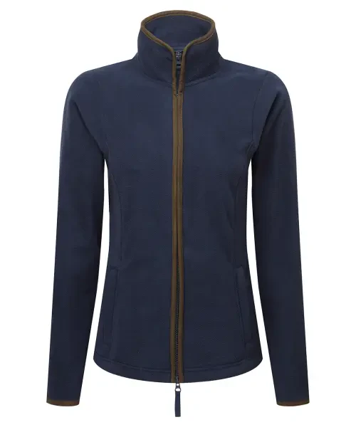 Premier Women’s Artisan Fleece Jacket Navy/brown