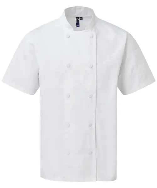 Premier Chefs Coolchecker Short Sleeve Jacket White