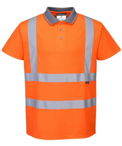 Portwest Hi-Vis Short Sleeved Polo (S477/RT22) Orange