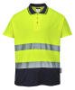 Portwest Two-Tone Cotton Comfort Polo (S174) Yellow/Navy