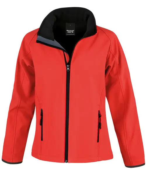 Result Women's Core Printable Softshell Jacket Red/black