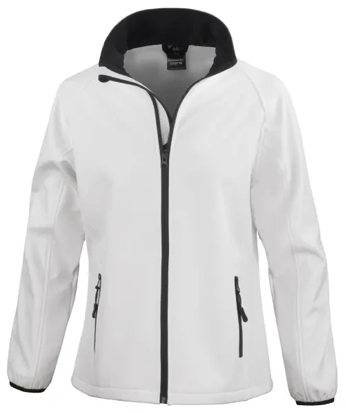 Result Women's Core Printable Softshell Jacket White/black