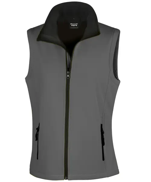 Result Women's Printable Softshell Bodywarmer Charcoal/black