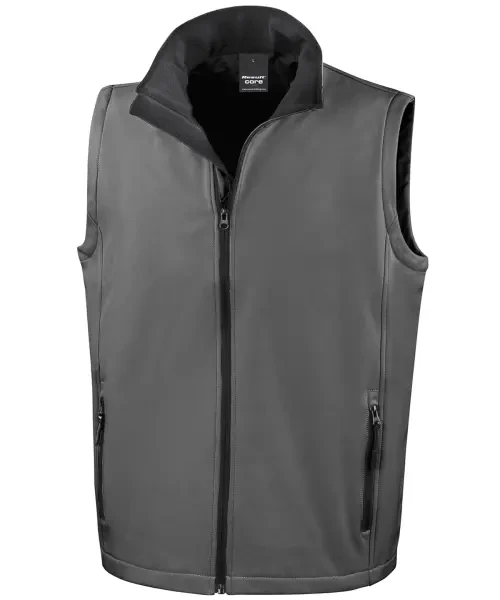 Result Printable Softshell Bodywarmer Charcoal/black