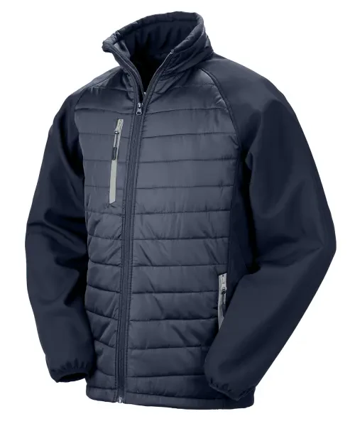 Result Compass Padded Softshell Jacket Navy/grey