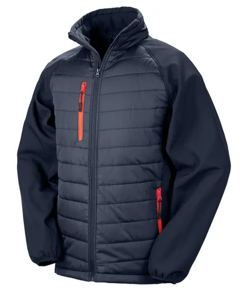 Result Compass Padded Softshell Jacket Navy/red