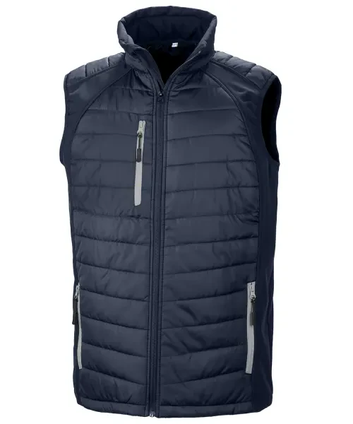 Result Compass Padded Softshell Gilet Navy/grey