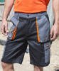 Result Work-Guard Lite Shorts Black/Grey/Orange