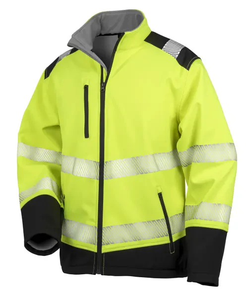 Result Printable Ripstop Safety Softshell Yellow/Black