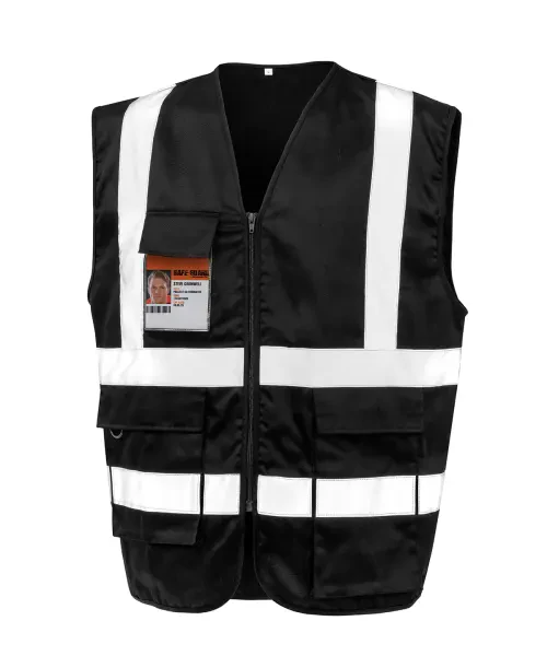 Result Heavy Duty Polycotton Security Vest Black