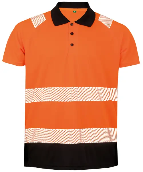 Result Recycled Safety Polo Orange/Black