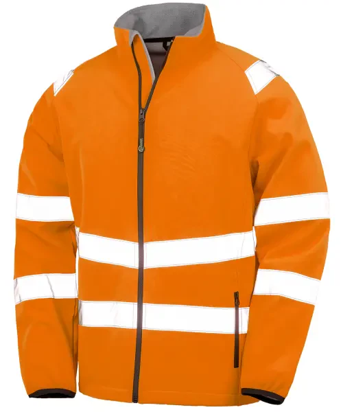 Result Recycled 2-layer Printable Safety Softshell Orange