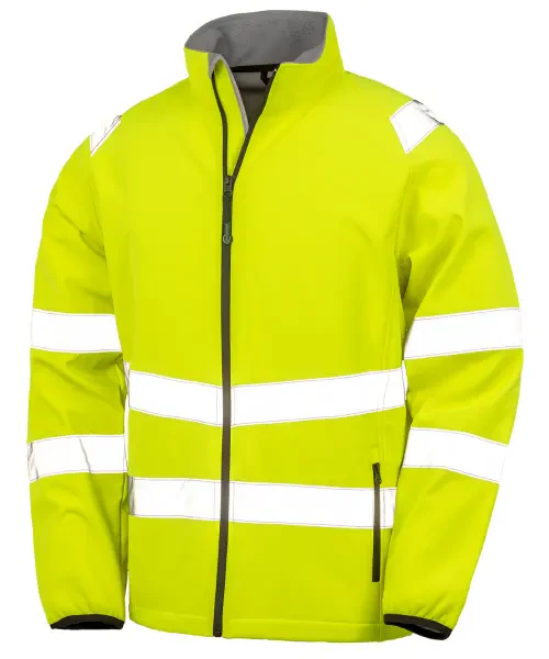 Result Recycled 2-layer Printable Safety Softshell Yellow