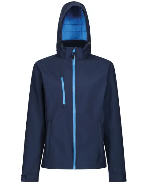 Regatta Venturer 3-layer Hooded Softshell Jacket Navy/french Blue