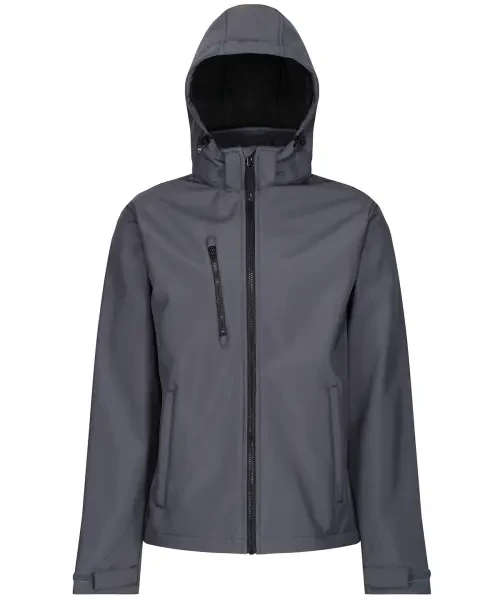 Regatta Venturer 3-layer Hooded Softshell Jacket Seal Grey/black