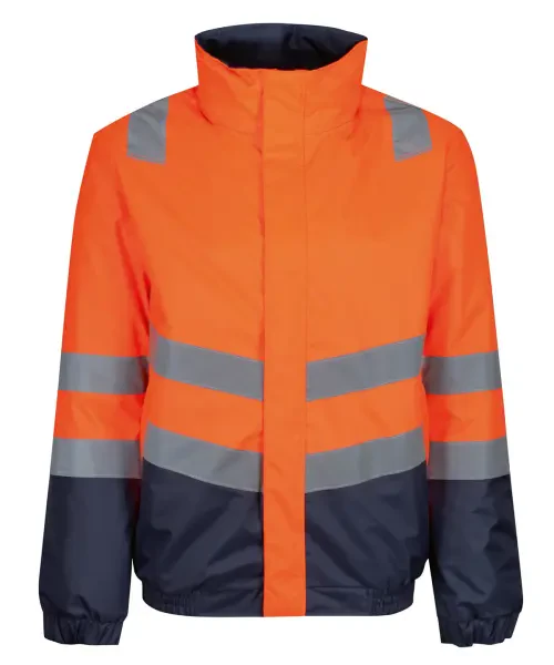 Regatta Pro Hi-Vis Classic Bomber Jacket Orange/Navy