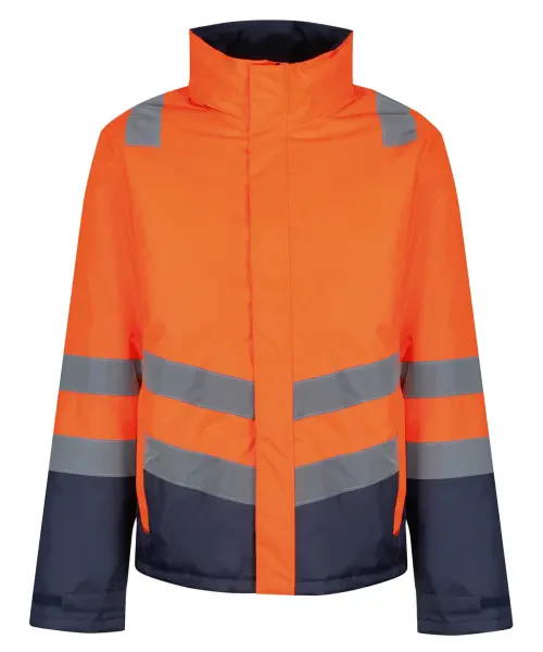 Regatta Pro Hi-Vis Insulated Parka Orange/Navy