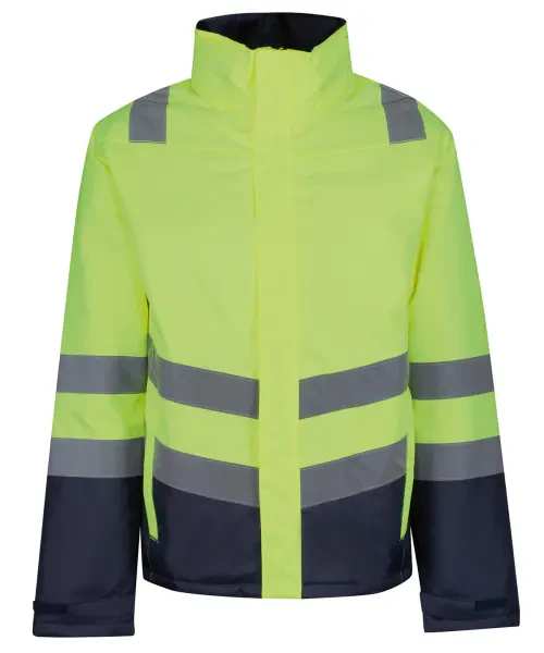 Regatta Pro Hi-Vis Insulated Parka Yellow/Navy