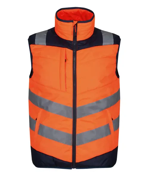 Regatta Pro Hi-Vis Thermal Bodywarmer Orange/Navy