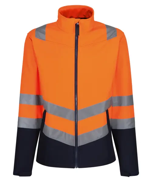 Regatta Pro Hi-Vis Softshell Jacket Orange/Navy