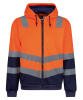 Regatta Pro Hi-Vis Full Zip Hoodie Orange/Navy