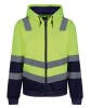 Regatta Pro Hi-Vis Full Zip Hoodie Yellow/Navy