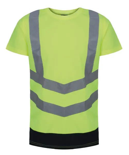 Regatta Pro Hi-Vis Short Sleeve T-Shirt Yellow/Navy