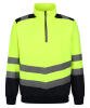 Regatta Pro Hi-Vis Quarter-Zip Sweatshirt Yellow/Navy