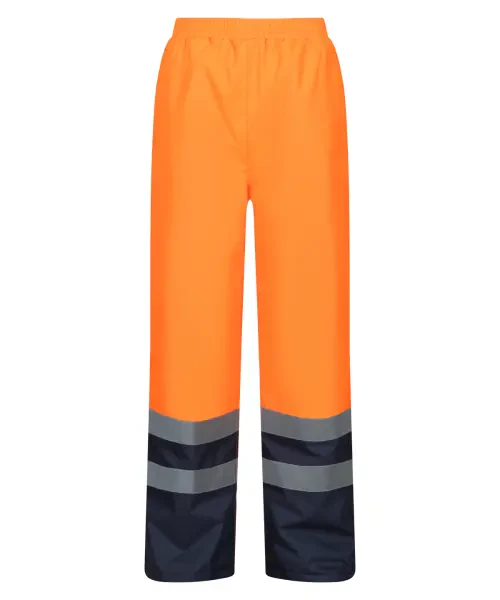 Regatta Pro Hi-Vis Insulated Overtrousers Orange/Navy