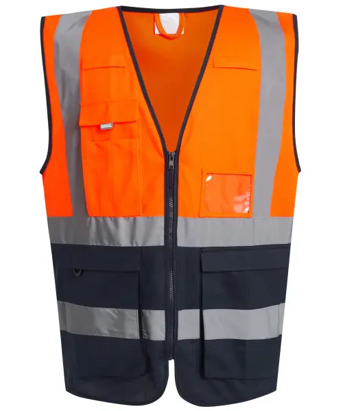 Regatta Pro Hi-Vis Executive Vest Orange/Navy