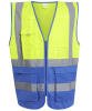 Regatta Pro Hi-Vis Executive Vest Yellow/Royal Blue